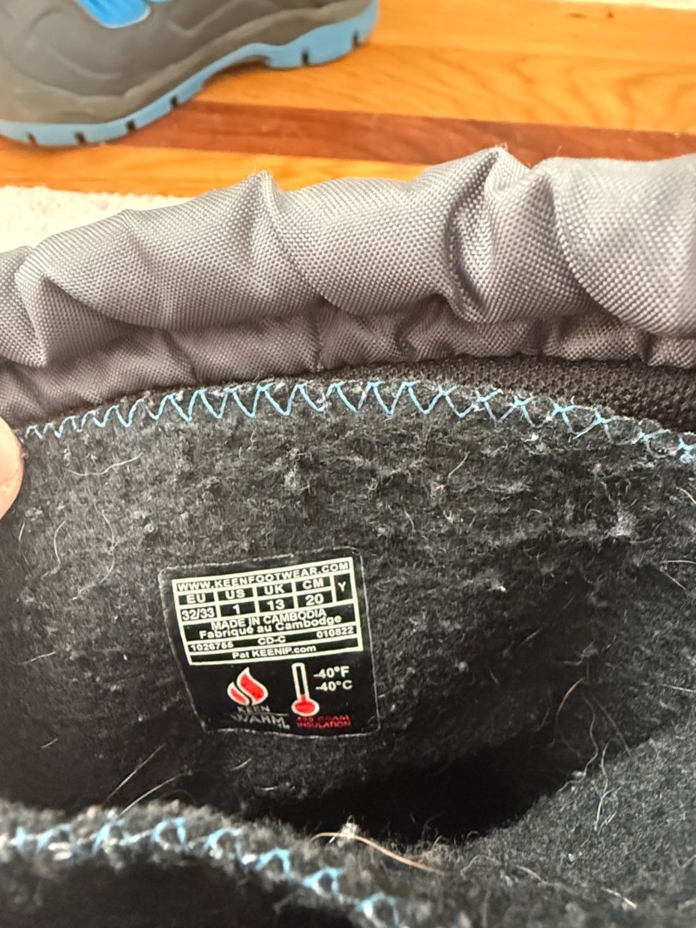 Keen Kids Gray & Blue Winter Snow Boots - Picture 2 of 5